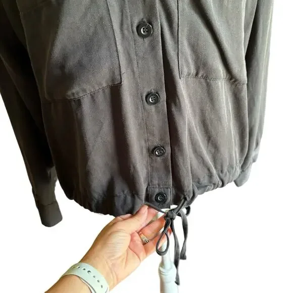 LNA Drawstring Button Down Shirt- Size Medium - Picture 8 of 14